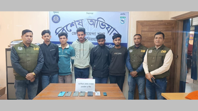 লালমনিরহাটের কালীগঞ্জে পাঁচ অনলাইন জুয়াড়ি গ্রেপ্তার উদ্ধার ৮২ সিম