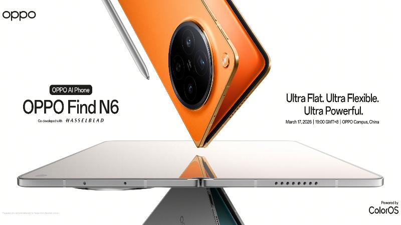 ১৭ মার্চ বিশ্বব্যাপী OPPO Find N6 লঞ্চের ঘোষণা