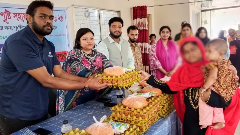 সৈয়দপুরে প্রসূতি মায়েদের মাঝে পুষ্টিকর খাদ্য বিতরণ