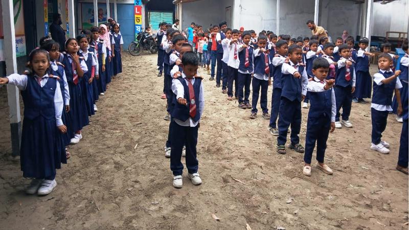 ডোমারে শিশু কানন প্রি-ক্যাডেট স্কুলে প্রথম সাময়িক পরীক্ষার সমাপনি দিবস