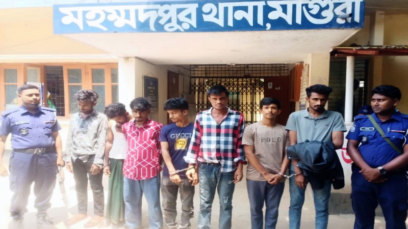 মাগুরার মহম্মদপুরে মাদকবিরোধী অভিযানে আটক ৭ জেল জরিমানা