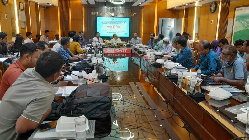 মাগুরায় বর্তমান সরকারের নির্বাচনী ইশতেহার বাস্তবায়নে প্রেস ব্রিফিং