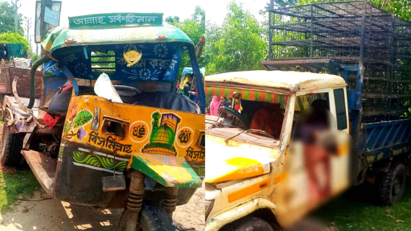 নড়াইলে পিকআপ ও লাটার মুখোমুখি সংঘর্ষে একজন নিহত, আহত ৪