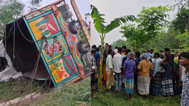 টাঙ্গাইলে রডবোঝাই ট্রাক উল্টে নিহত ১৫