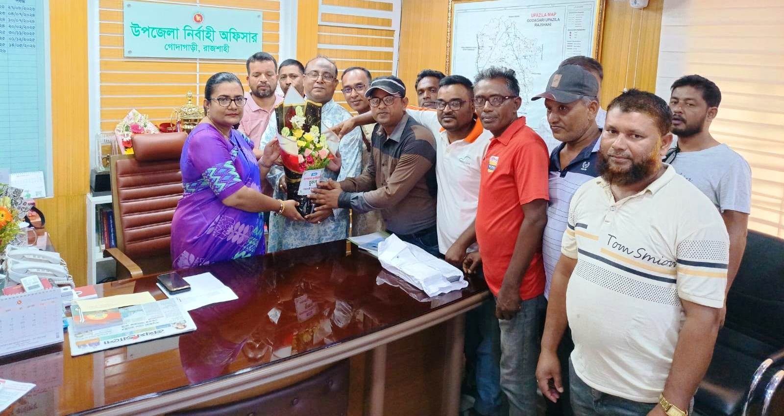গোদাগাড়ীতে নবাগত ইউএনওর সাথে উপজেলা যুবদলের সৌজন্য সাক্ষাৎ ও মতবিনিময়