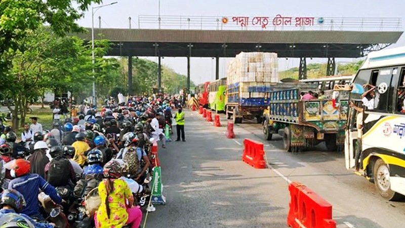 পদ্মা সেতুতে স্বস্তির ঈদযাত্রা, ২৪ ঘণ্টায় টোল আদায় ৪ কোটি ৮০ লাখ