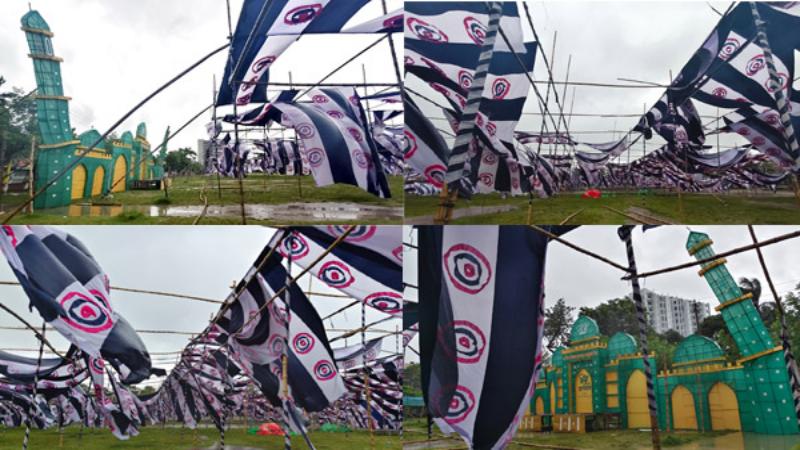 খুলনার সার্কিট হাউজ মাঠ ঝড়ে লন্ডভন্ড খুলনার কেন্দ্রীয় ঈদগাহের সাজসজ্জা