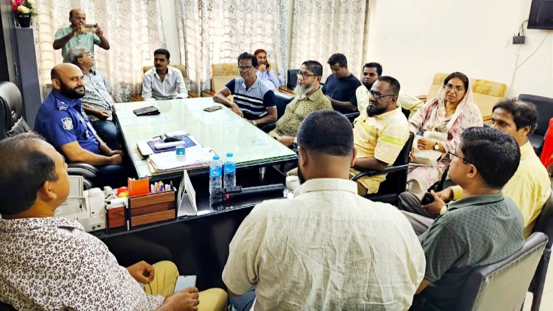আমতলী থানার নবাগত ওসির সাথে সাংবাদিকদের মত বিনিময়