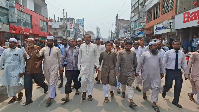আওয়ামীলীগের প্রতিষ্ঠাবার্ষিকীর কর্মসূচি প্রতিরোধে জয়পুরহাটে জামায়াতের বিক্ষোভ