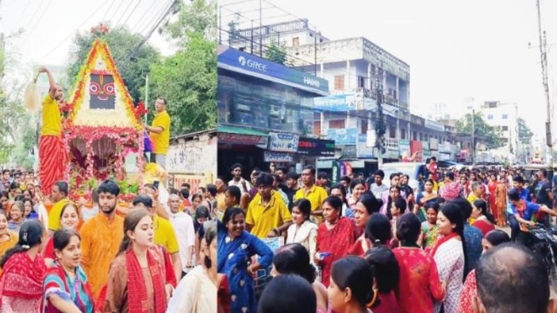 যশোরে ধর্মীয় ভাবগাম্ভীর্যে উদযাপিত শ্রীশ্রী জগন্নাথদেবের রথযাত্রা