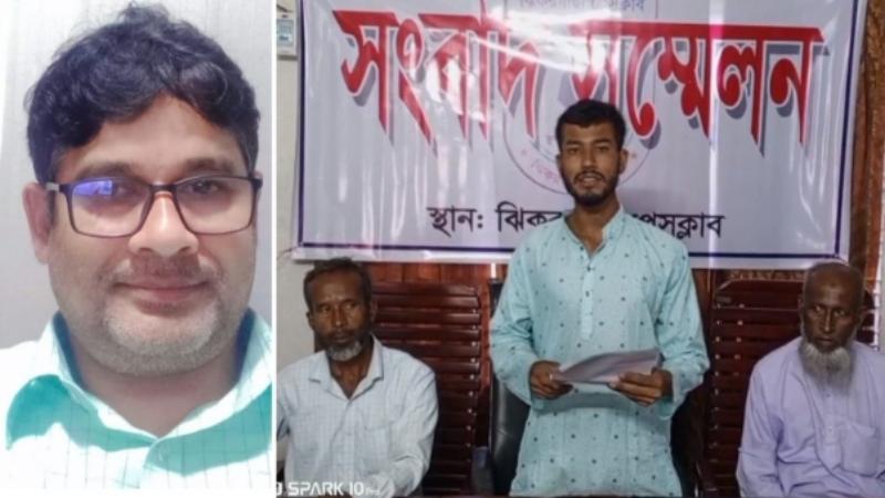 যশোরে ঝিকরগাছায় সাংবাদিক নজরুলের বিরুদ্ধে সংবাদ সম্মেলন, আর একজনের থানায় লিখিত অভিযোগ