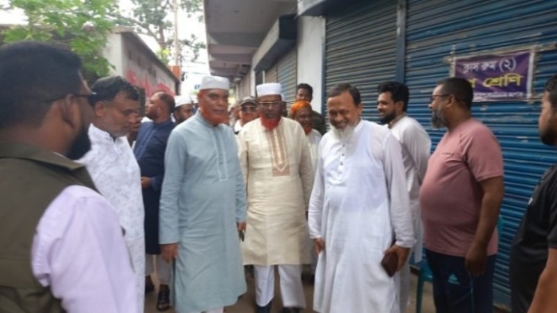 যশোর এমপি গোলাম রসুলের বাসভবন পরিদর্শনে জামায়াতের কেন্দ্রীয় নেতারা