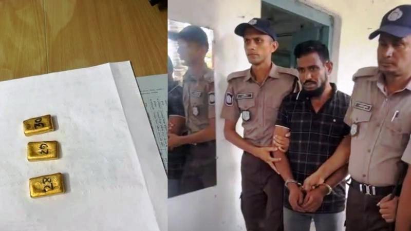 খুলনার রেলস্টেশন থেকে প্রায় ১ কোটি ১৫ লাখ টাকা মূল্যের ৩ টি স্বর্ণের বারসহ ১ জন আটক