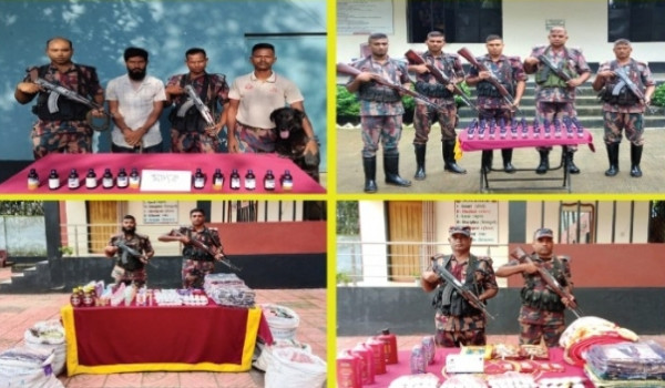 যশোর সীমান্তে বিজিবির অভিযানে ১৪ লক্ষ টাকার মালামাল ও মাদকসহ আটক ১