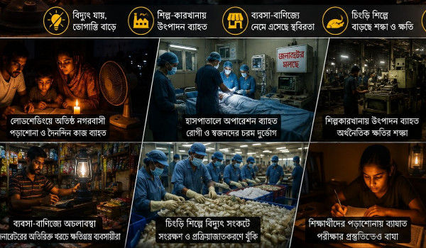 খুলনা নগরীরসহ আশপাশের এলাকায় বিদ্যুৎতের লোডশেডিংয়ে জনজীবন অতিষ্ঠ