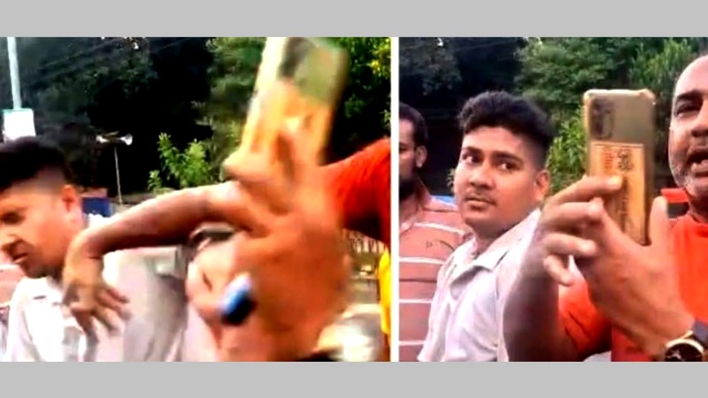 প্রকাশ্যে পুলিশ সদস্যকে মারধরের ভিডিও ভাইরাল, পুলিশের মধ্যে অসন্তোষ