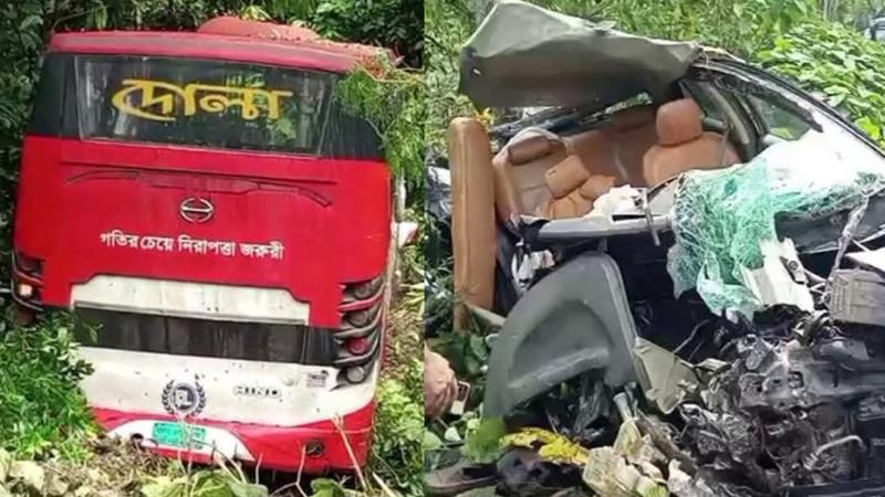 গোপালগঞ্জের কাশিয়ানীতে যাত্রীবাহী বাস ও প্রাইভেটকার সংঘর্ষে দুই জন নিহত